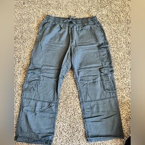Women’s Old Navy wide leg cargo pants, XL, Charcoal grey, LIKE NEW